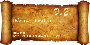 Dósai Evelin névjegykártya